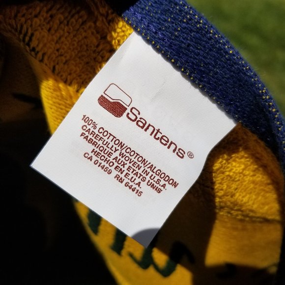 NWTS Vintage 2000 Mervyn's 40"x70" Beach Towel Green Gold Navy Sand Sun Shells - Picture 5 of 5